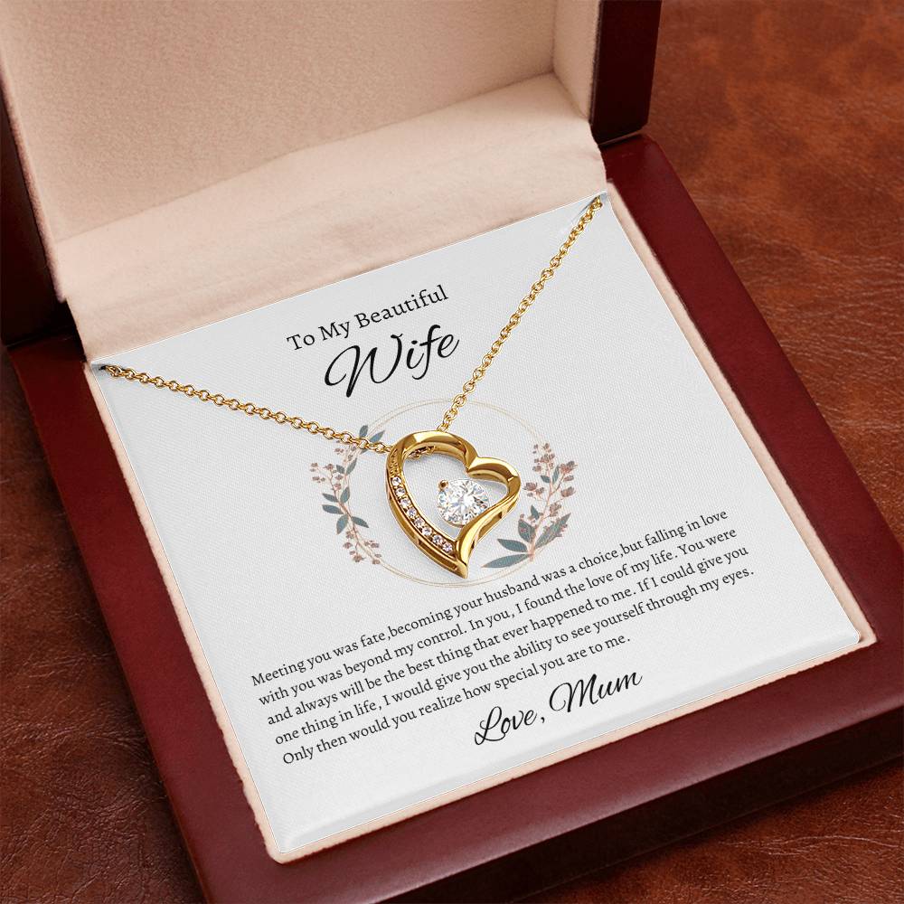 Eternal Love Heart Necklace, Romantic Gift for Anniversary, Birthday or Valentine's Day