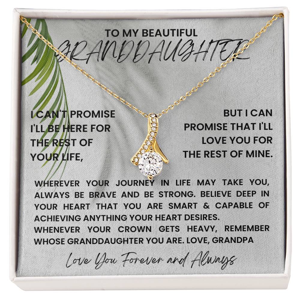 Granddaughter Necklace, To My Granddaughter Necklace Gift from Grandpa Grandma Nana