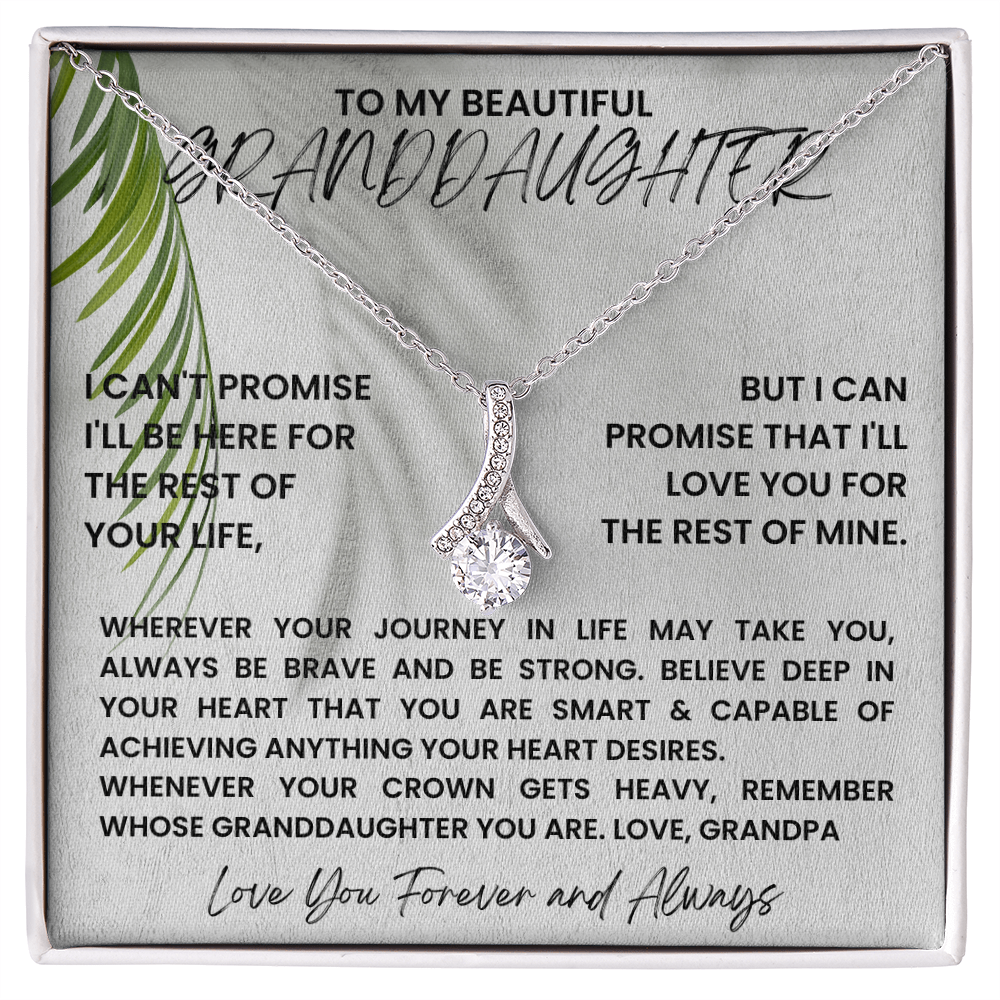 Granddaughter Necklace, To My Granddaughter Necklace Gift from Grandpa Grandma Nana