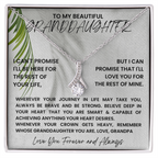 Granddaughter Necklace, To My Granddaughter Necklace Gift from Grandpa Grandma Nana