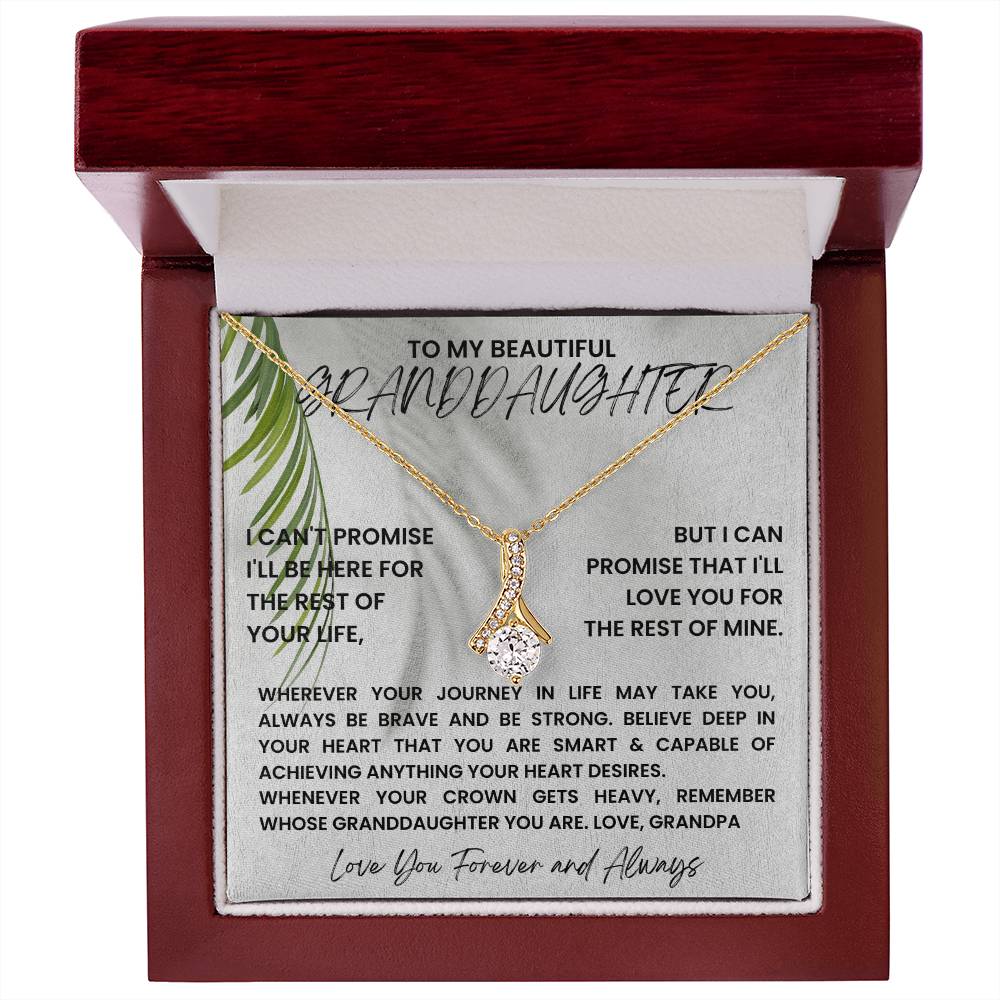 Granddaughter Necklace, To My Granddaughter Necklace Gift from Grandpa Grandma Nana