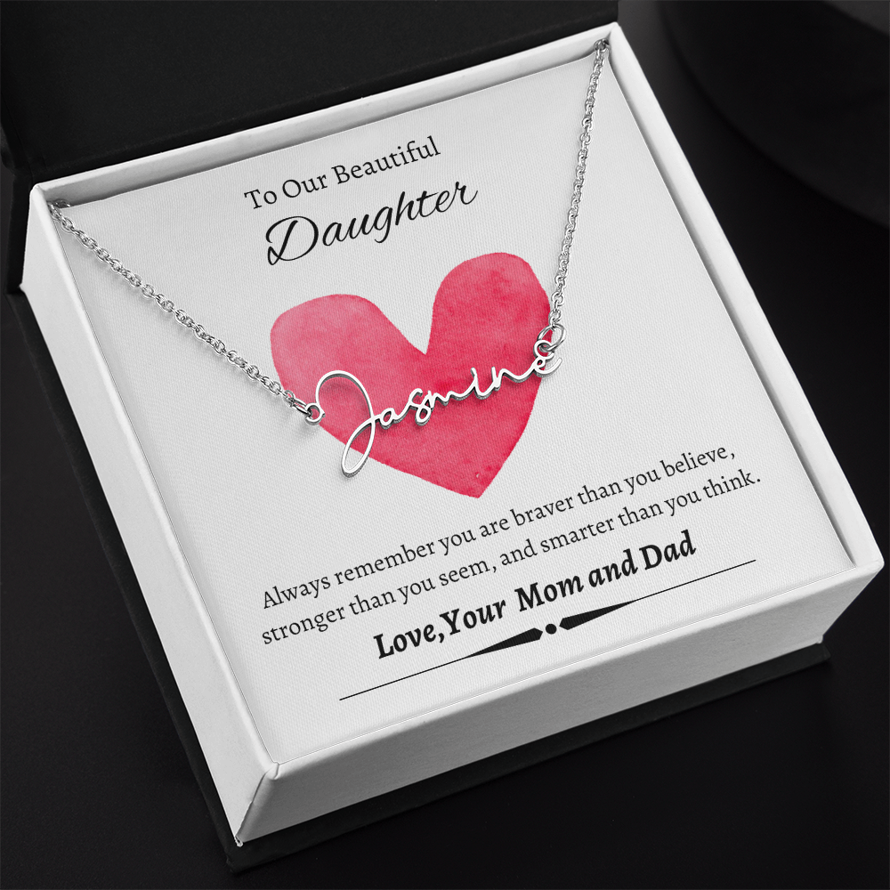 Custom Signature Name Necklace (With MC)