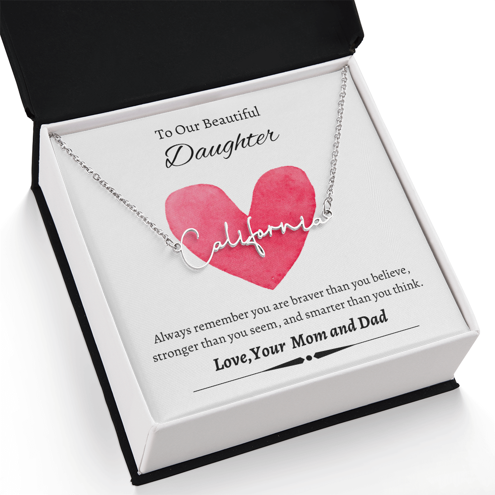 Custom Signature Name Necklace (With MC)