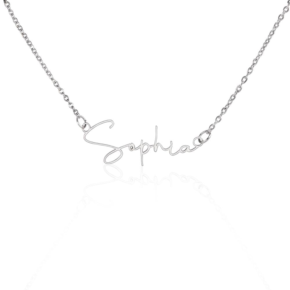 Custom Signature Name Necklace (With MC)