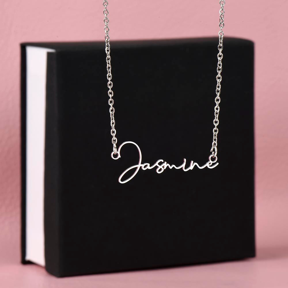Custom Signature Name Necklace (With MC)