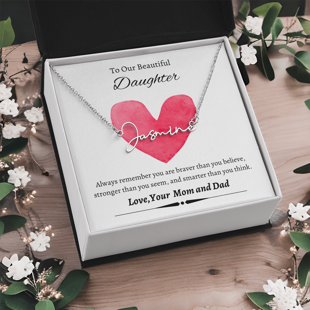 Custom Signature Name Necklace (With MC)