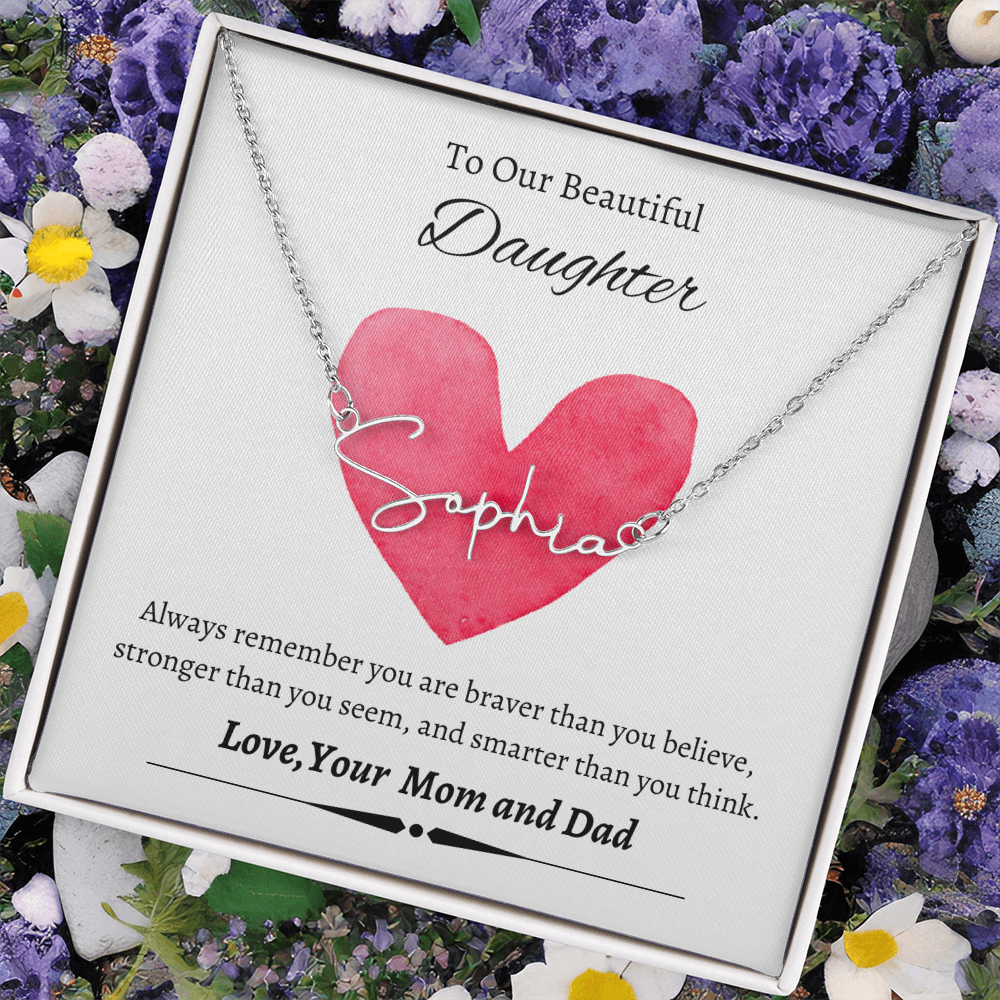 Custom Signature Name Necklace (With MC)
