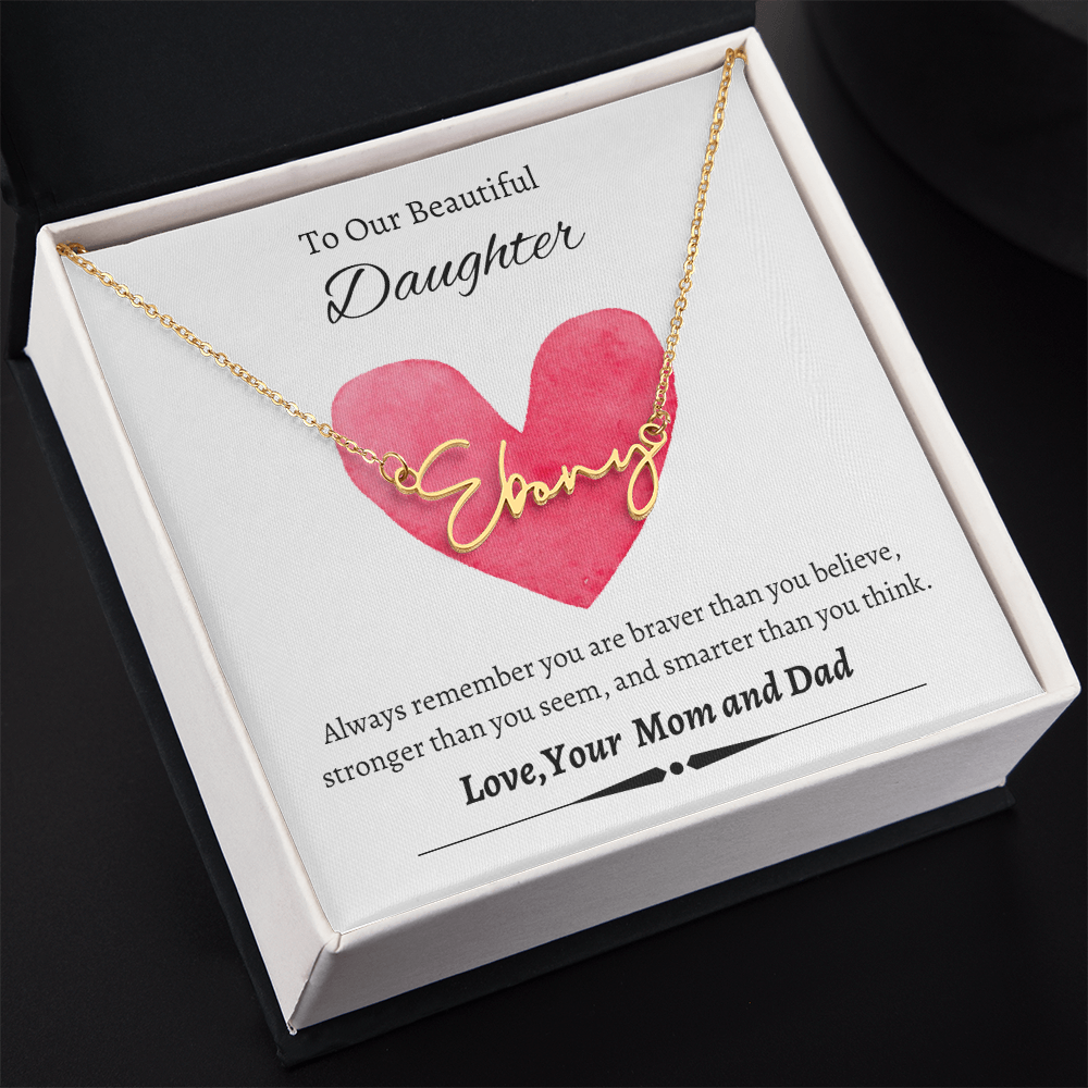 Custom Signature Name Necklace (With MC)
