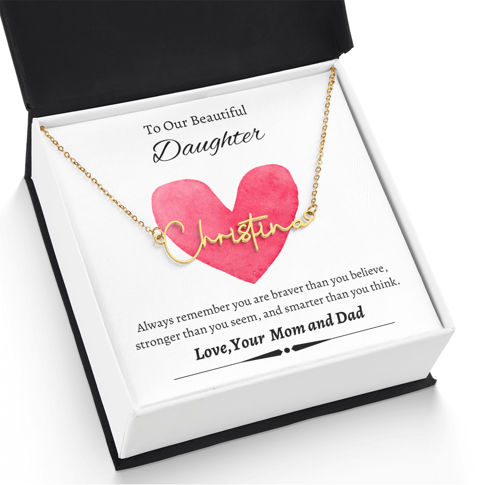 Custom Signature Name Necklace (With MC)