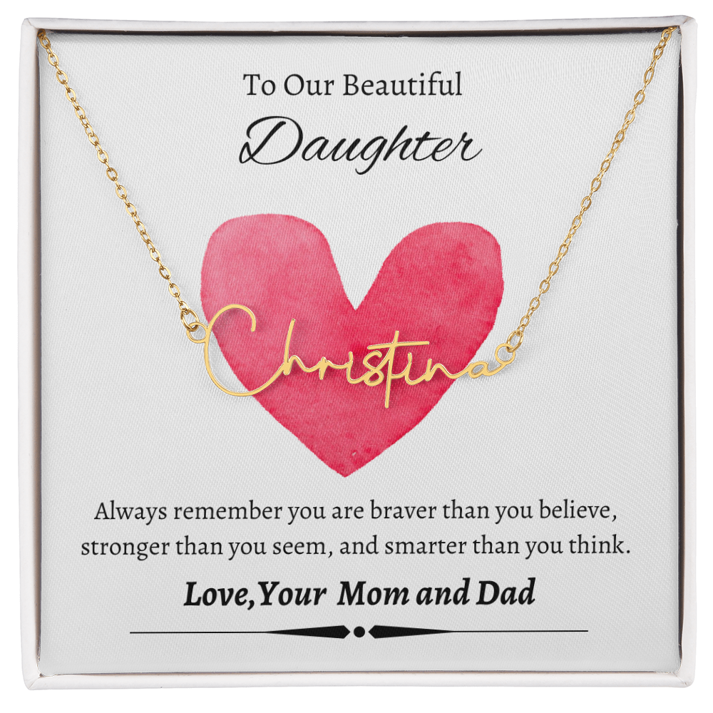 Custom Signature Name Necklace (With MC)