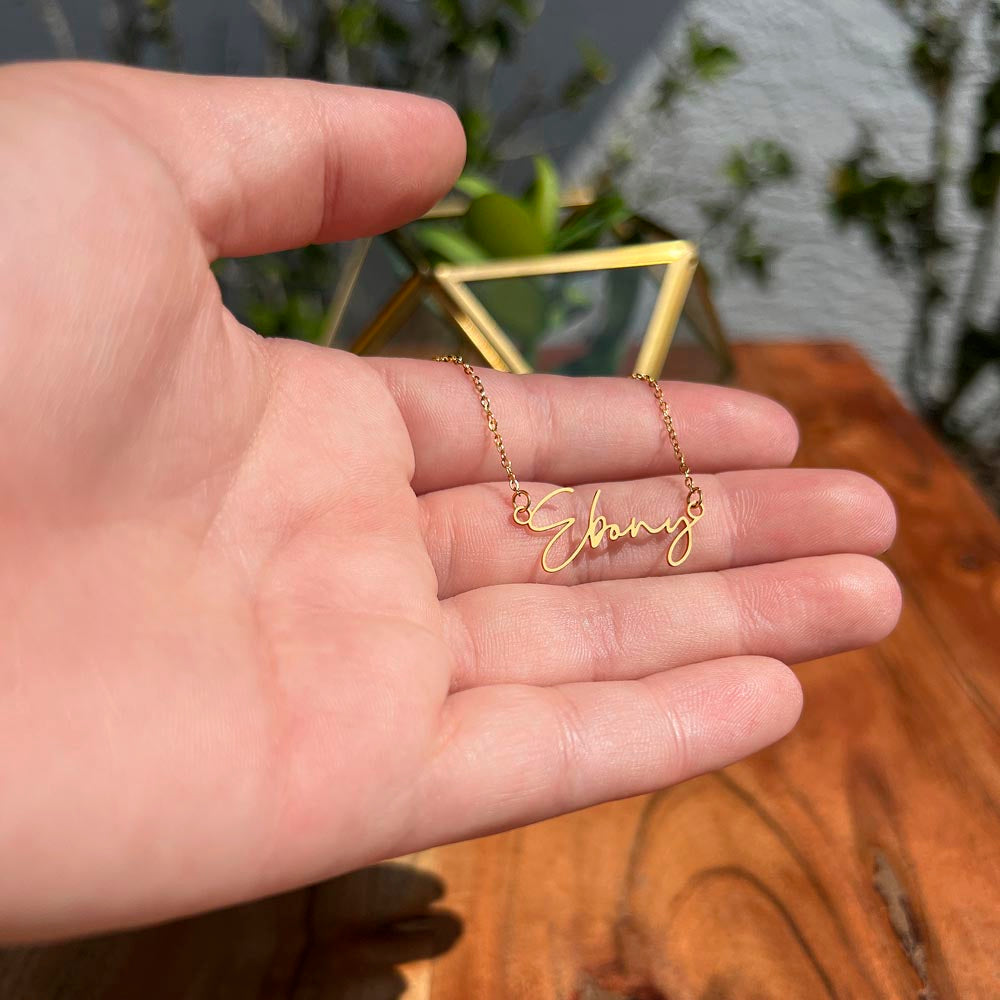 Custom Signature Name Necklace (With MC)