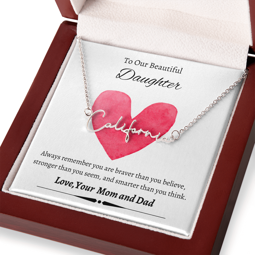 Custom Signature Name Necklace (With MC)