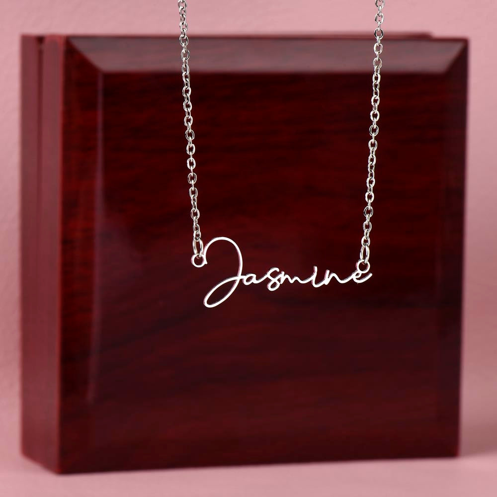 Custom Signature Name Necklace (With MC)
