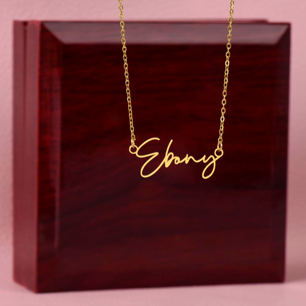 Custom Signature Name Necklace (With MC)