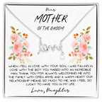 “To Mother of the Groom” Love Knot Necklace Gift from Daughter-In-Law