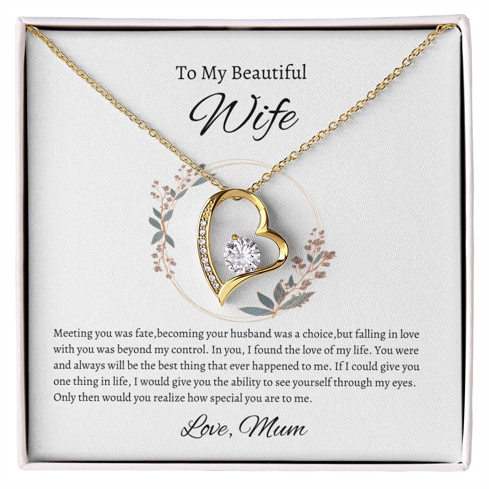 Eternal Love Heart Necklace, Romantic Gift for Anniversary, Birthday or Valentine's Day