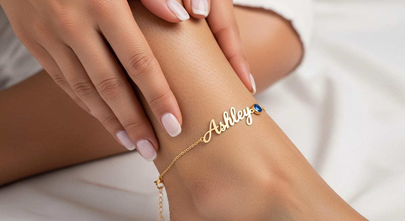 English Name Birthstone Necklace Simple Korean Style All-match Jewelry